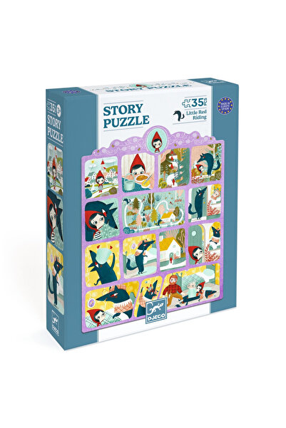 djeco Puzzle cu povestea Scufiței Roșii,