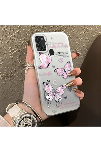 Hontinga حافظة هاتف سامسونج جالاكسي A21S متوافقة مع الحواف السيليكونية الصلبة...