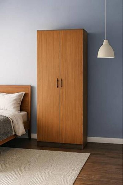 Al Saadah Home Wooden Wardrobe Closet with 2 Doors 200X80 cm