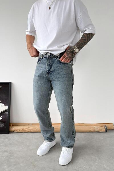 HAFKAGİYİM Pantaloni regulari cu textură, albastru gheață, cu degrade delicat