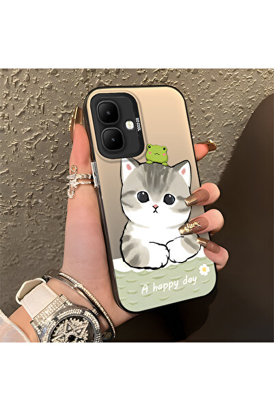 Hontinga حافظة هاتف Infinix Smart 10 متوافقة مع الحافة السيليكونية الصلبة وال...