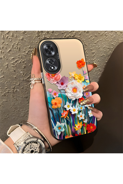 Hontinga حافظة هاتف OPPO A60 متوافقة مع حافة السيليكون الصلبة ومضادة للسقوط ب...