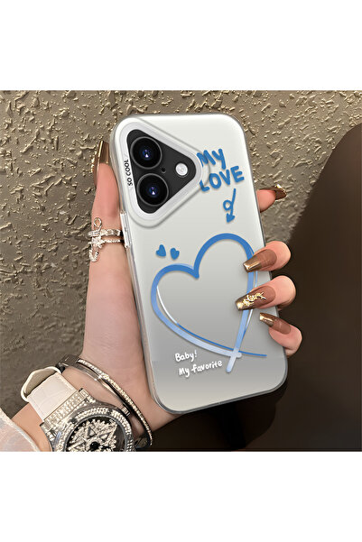 Hontinga حافظة هاتف آيفون 16 بلس متوافقة مع السيليكون ذات الحواف الصلبة والمض...