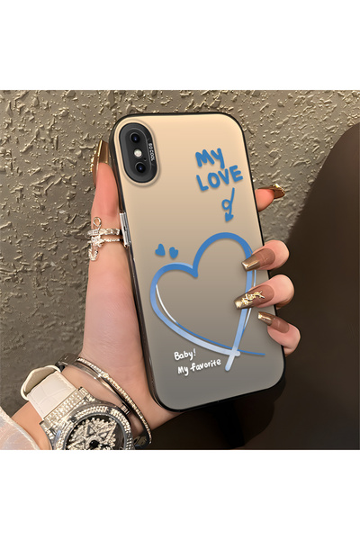 Hontinga iPhone X Compatible Silicone Edge Hard Back Anti Fall Phone Case Hea...