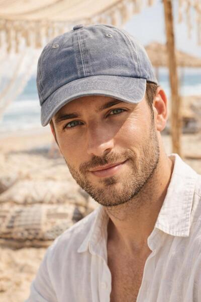 FELLMENS Șapcă gri vintage, ajustabilă, pentru bărbați