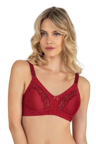 CSN CASANO Lace Detailed Minimizer Gathering Flat Bra