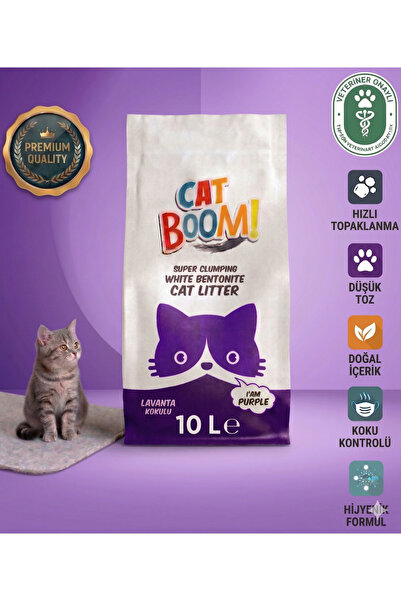 Cat Boom Lavanta Kokulu Bentonit Kedi Kumu 10 Lt