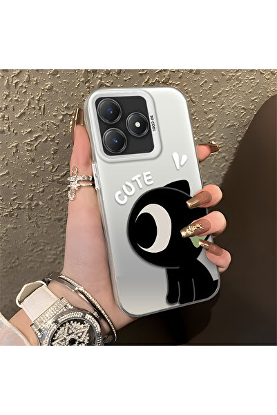 Hontinga Realme Note 60 Compatible Silicone Edge Hard Back Anti-Fall Phone Ca...