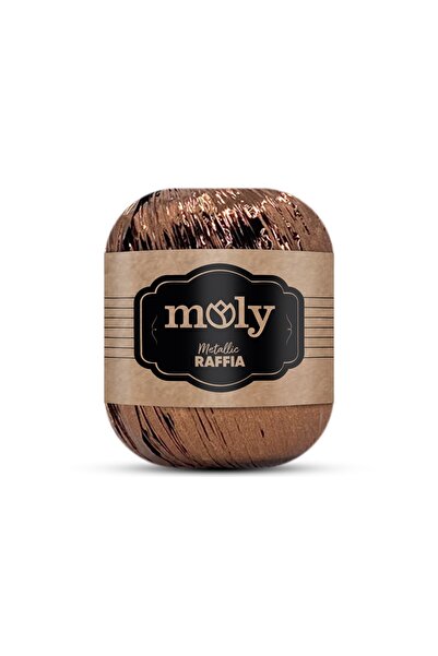 Moly METALLİC(METALİK) RAFYA 105 Şapka ipi , Çanta ipi KOYU KAHVERENGİ