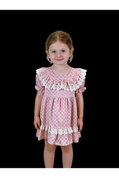 The-kid.co Pink honeycomb Dress