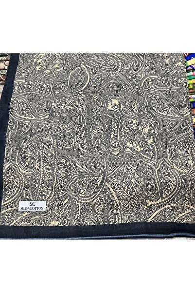 Karaca Eşarp Ethnic Pattern Silk Cotton Cotton Shawl