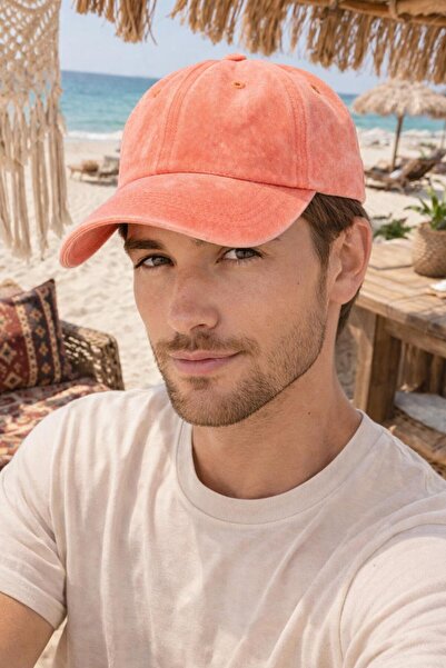 FELLMENS Șapcă portocalie vintage, ajustabilă, pentru bărbați