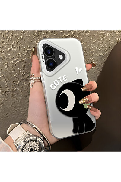 Hontinga iPhone 17 Compatible Silicone Edge Hard Back Anti-Fall Phone Case St...