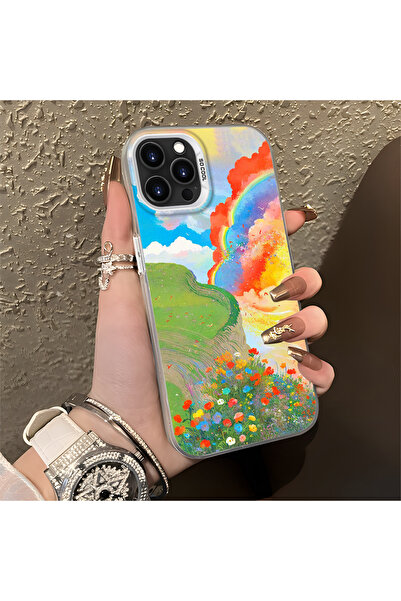 Hontinga iPhone 16 Pro Compatible Silicone Edge Hard Back Anti-Fall Phone Cas...