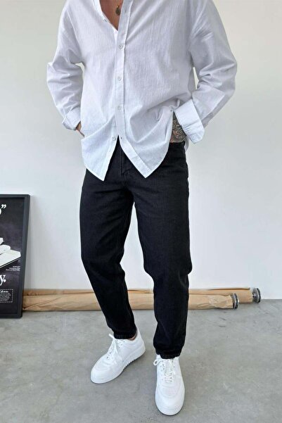 HAFKAGİYİM Anthracite Basic Boyfriend Pants