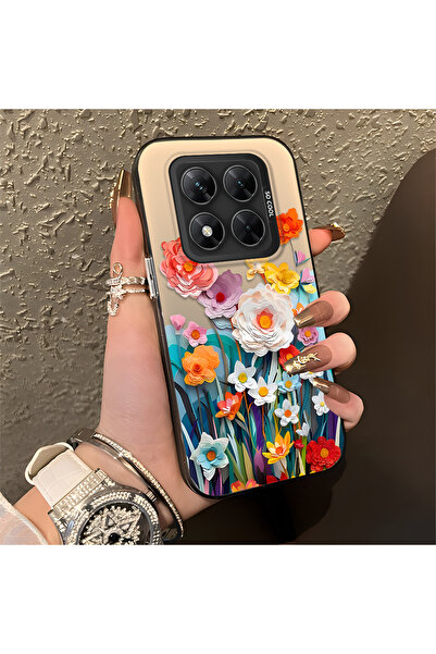 Hontinga Poco X7 Compatible Silicone Edge Hard Back Anti-Fall Phone Case Flow...