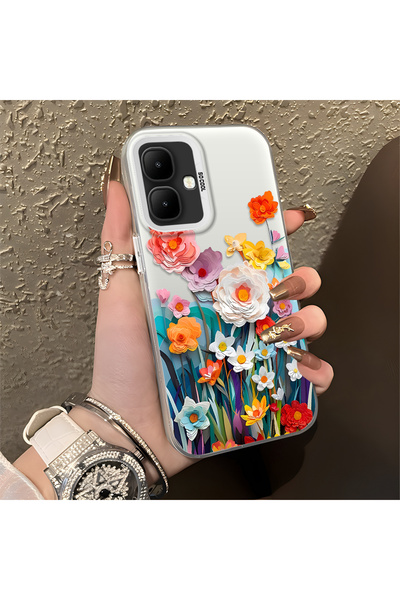 Hontinga حافظة هاتف Infinix Smart 10 متوافقة مع حافة السيليكون الصلبة ومضادة ...