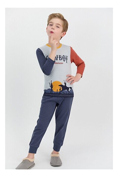 ROLY POLY طقم بيجامة للأولاد من روليبولي كاوبوي أمريكان جريميلانج