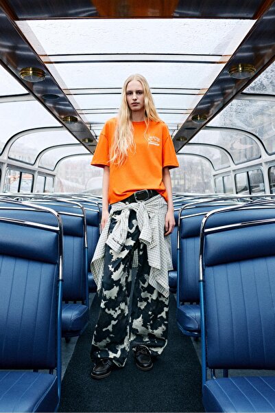 Pull & Bear Turuncu STWD Amsterdam tişört