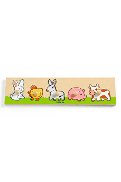 djeco Puzzle cu buton de fermă