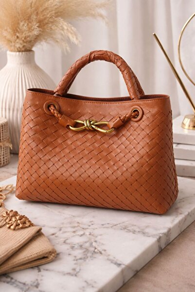 GENERAL Fashionable Woven Leather Women's Handbag and Shoulder Bag