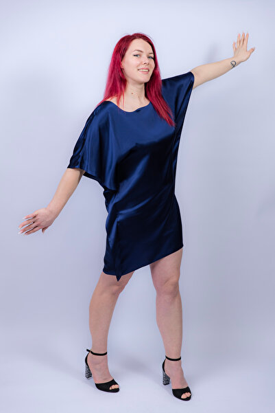 Katerinna 100% natural mulberry silk nightgown, 19 momme 6 A quality, Indigo ...