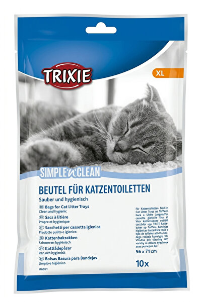 Trixie Simple 'n' Clean Cat Litter Tray Bags (XL, 10 Pack) | Durable & Leak-P...