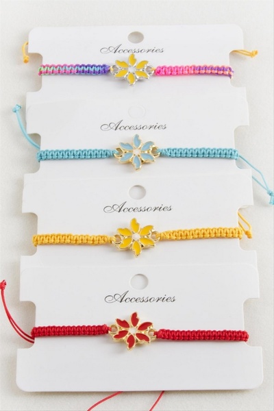 ZERO LAND Nrzsnt Daisy Macrame Braided Bracelet (191517) - Pink