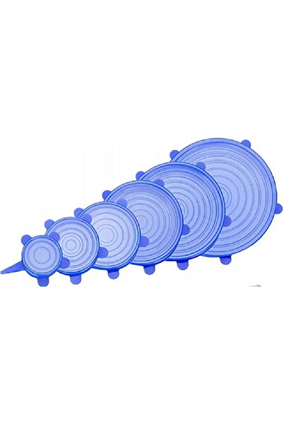 VELORA Set of 6 flexible silicone lids, universal, airtight seal, different s...
