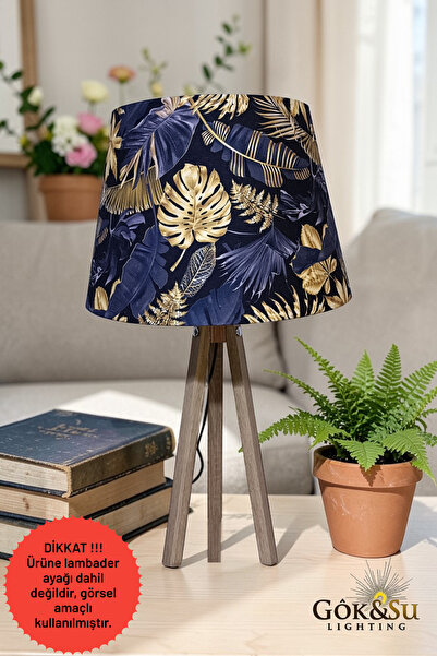 Göksu Lighting Kumaş Konik Lambader Şapkaları 40 cm Kolay Kurulum Dekoratif