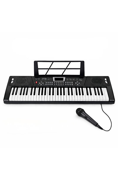 MultiZone Işıklı 61 Tuşlu Çocuk Piyanosu Mikrofonlu 5 Oktav Org Dijital Keybo...