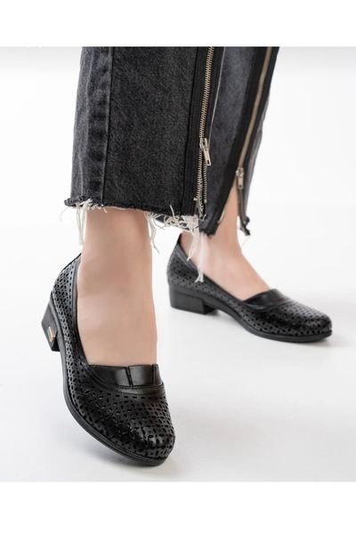 Derimoda Genuine leather women's daily shoes black