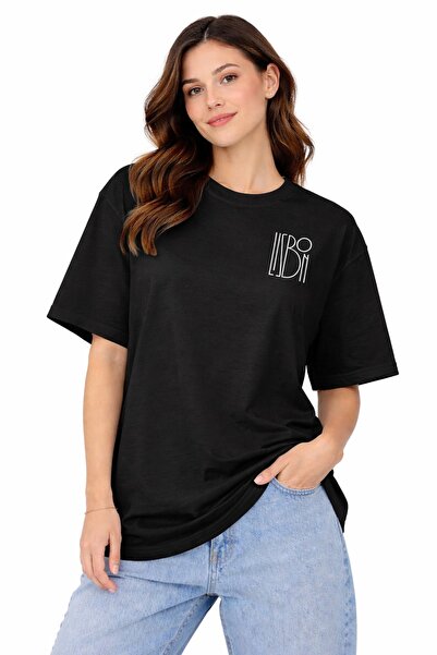 Lizbon Style Γυναικείο μπλουζάκι oversize 100% βαμβακερό, άνετη εφαρμογή, με ...