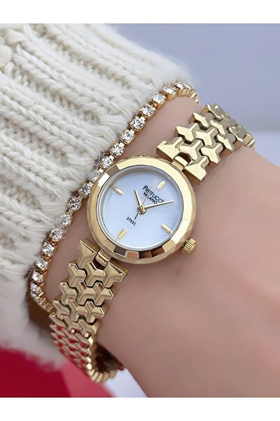 Ferrucci Steel Cord Steel Case Women's Wristwatch 3 Atm Waterproof 2 Years Wa...