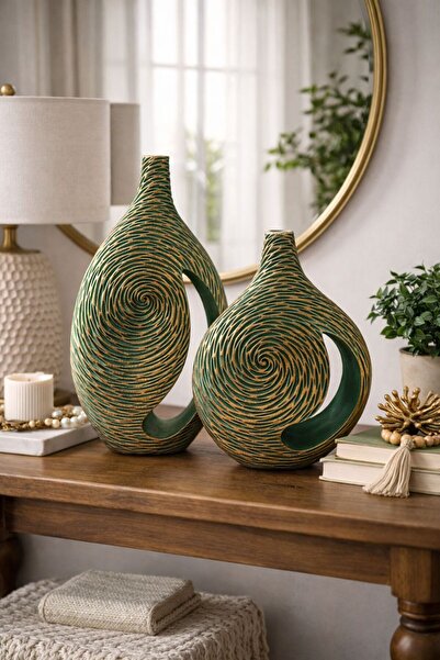 Doremcy Decorative Vase Set of Two Large Size Vase Modern Vase Trinket Living...