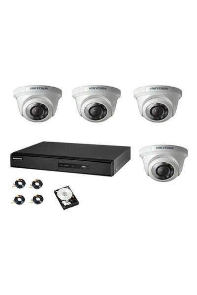 Hikvision Hikvision 4-Camera Indoor Security Camera Kit, Complete with Connec...