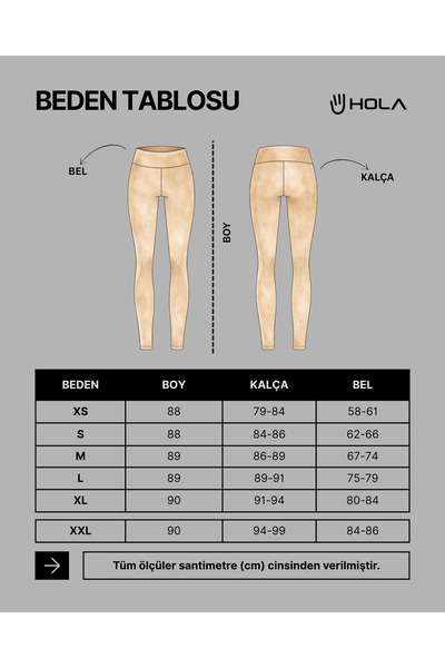 Hola Tait Women's Gray Gathering High Waist Basic Sports Leggings with Side Seam Detail