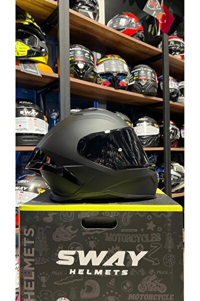 Sway SW 867 Matt Black Full Face(SİYAH VİZÖRLÜ)