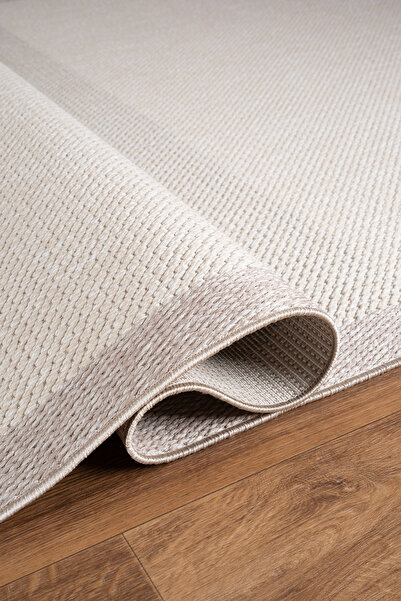 HÜNKAR HALI Roma Dokuma %100 Polyester Sisal İskandinav Tarzda, Kaymaz Tabanl...