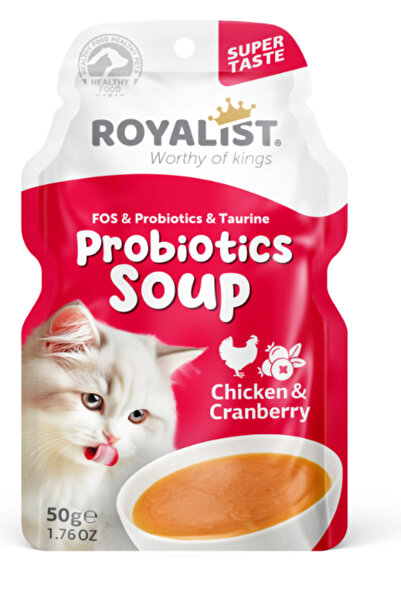 Royalist Probiyotikli Tavuklu ve Kızılcıklı Kedi Çorbası 50 Gr x 6 Adet