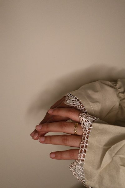 NO BRAND Crochet-Trimmed Prayer Dress