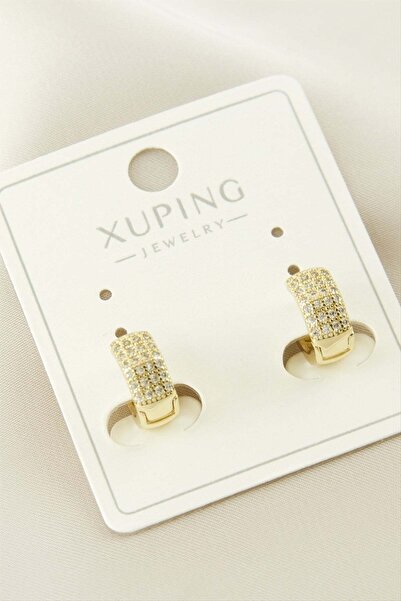 FREEDOM STOREE Xuping Zircon Stone Luxury Steel Earrings