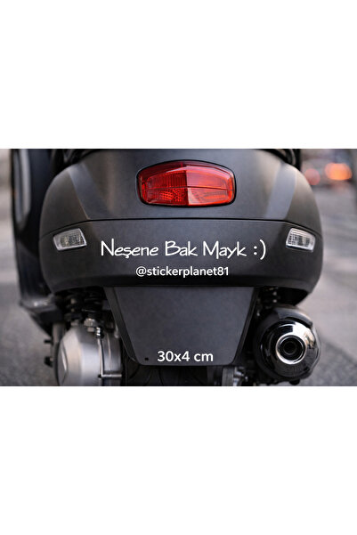AlpiLeo Neşene Bak Mayk Sticker 30x4 cm - 7 Renk Seçenekli (Hologram Gold Pem...