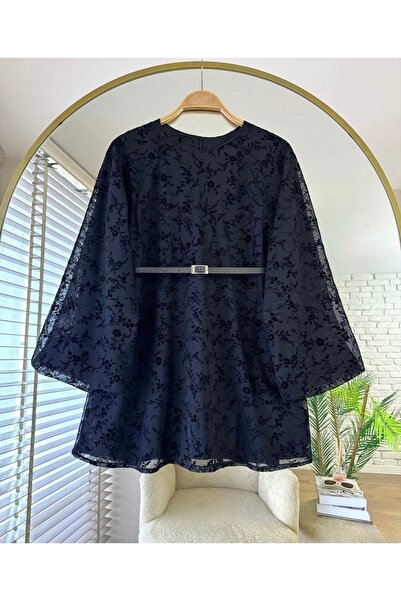 KEVRA Crispy Pattern Flocked Tunic