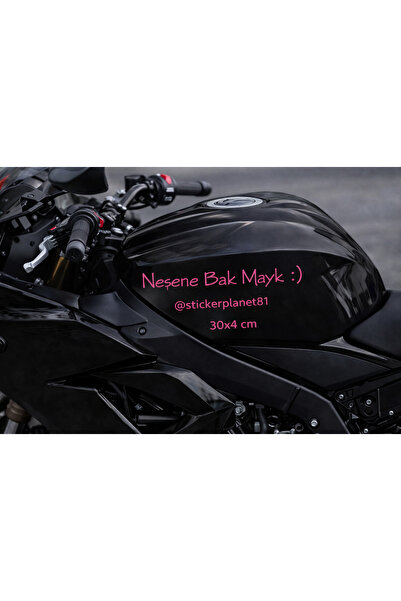 AlpiLeo ملصق Neşene Bak Mayk مقاس 30x4 سم - 7 خيارات ألوان (هولوغرام ذهبي ورد...