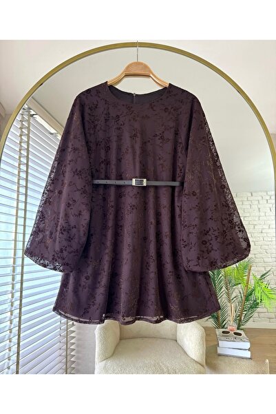 KEVRA Crispy Pattern Flocked Tunic