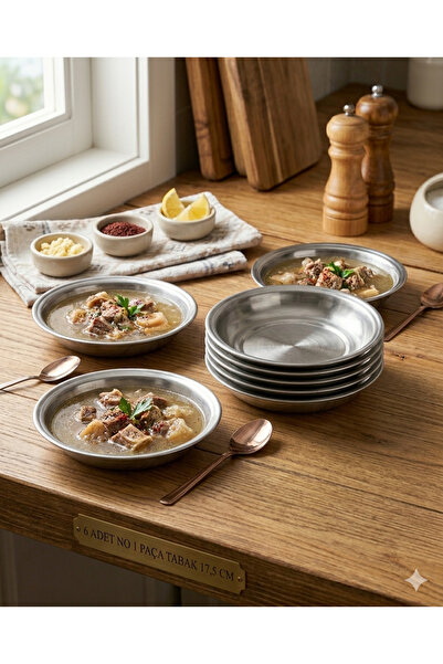 BİODATA طبق طعام من الفولاذ المقاوم للصدأ رقم 5 (21.5 سم): مثالي لقاعة الطعام...