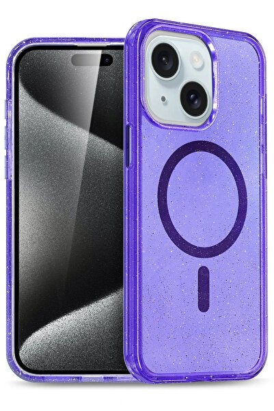NewFace Nrzsnt iPhone 15 Plus Case Glow Magsafe Cover (205247) - Purple