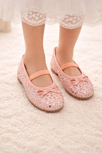 OTNICA Kız çocuk pembe pullu babet rahat günlük kullanışlı