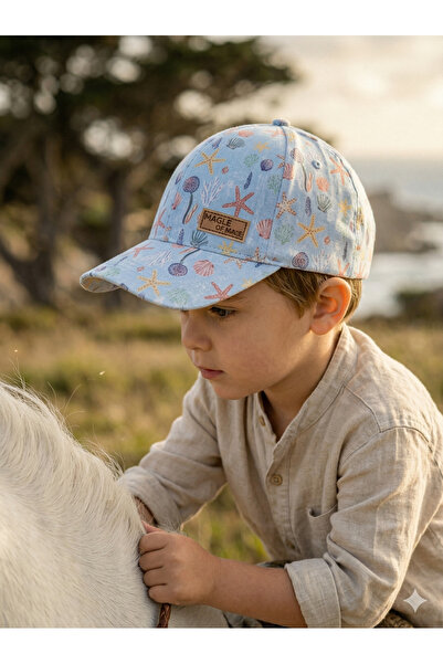 PIECE SIGNATURE 100% bumbac, pălărie cu model pentru băieți (5-8 ani) (Mărime...